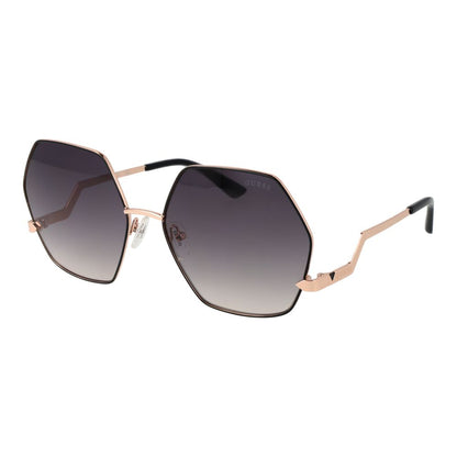 Guess Black Metal Sunglasses - Women - Black - Gradient Grey Lenses - Full-Rim - 100% UVA & UVB Protection
