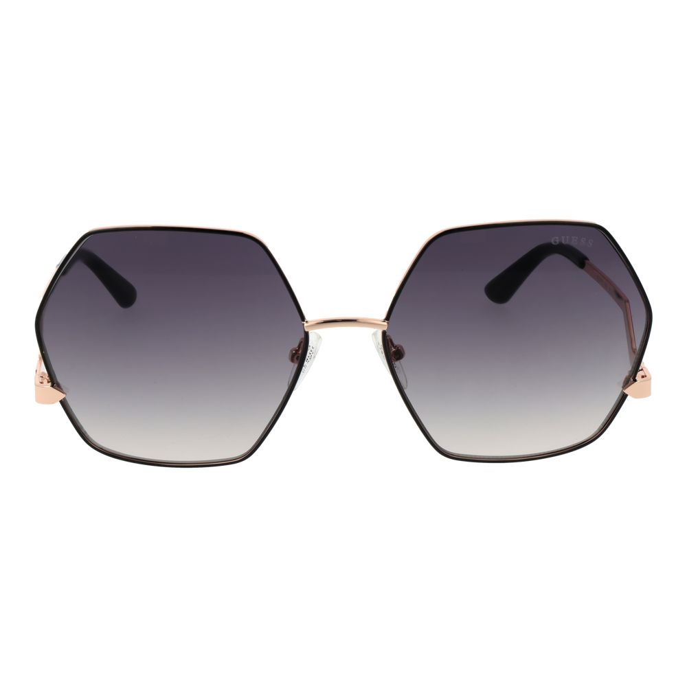 Guess Black Metal Sunglasses - Women - Black - Gradient Grey Lenses - Full-Rim - 100% UVA & UVB Protection