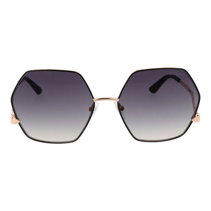 Guess Black Metal Sunglasses - Women - Black - Gradient Grey Lenses - Full-Rim - 100% UVA & UVB Protection