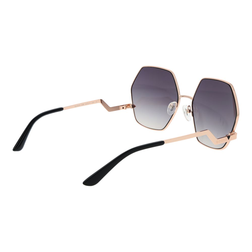 Guess Black Metal Sunglasses - Women - Black - Gradient Grey Lenses - Full-Rim - 100% UVA & UVB Protection