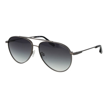 Trussardi Men’s Sunglasses – Gunmetal Aviator Frame, Purple Gradient Lenses