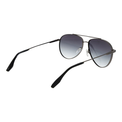 Trussardi Men’s Sunglasses – Gunmetal Aviator Frame, Purple Gradient Lenses