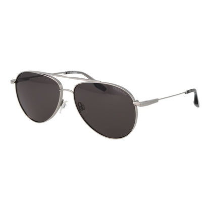 Trussardi Men’s Sunglasses – Silver Aviator Frame, Grey Lenses