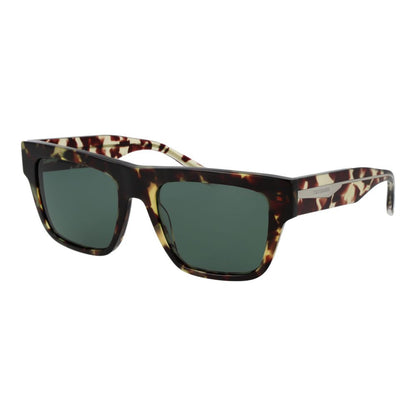 Trussardi Unisex Sunglasses – Brown Square Frame, Turquoise Lenses