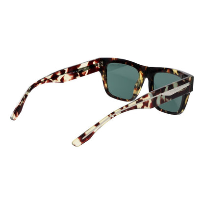 Trussardi Unisex Sunglasses – Brown Square Frame, Turquoise Lenses