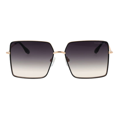Trussardi Women’s Sunglasses – Black Square Frame, Purple Gradient Lenses
