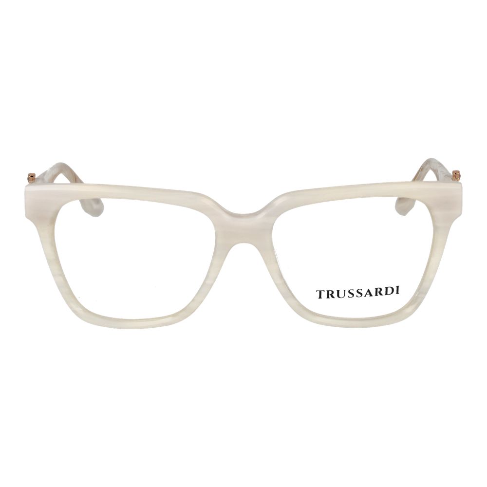 Trussardi Women’s Optical Glasses – White Square Frame, 51mm