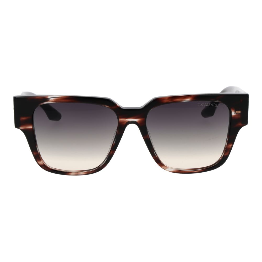 Trussardi Women’s Sunglasses – Brown Square Frame, Brown Gradient Lenses
