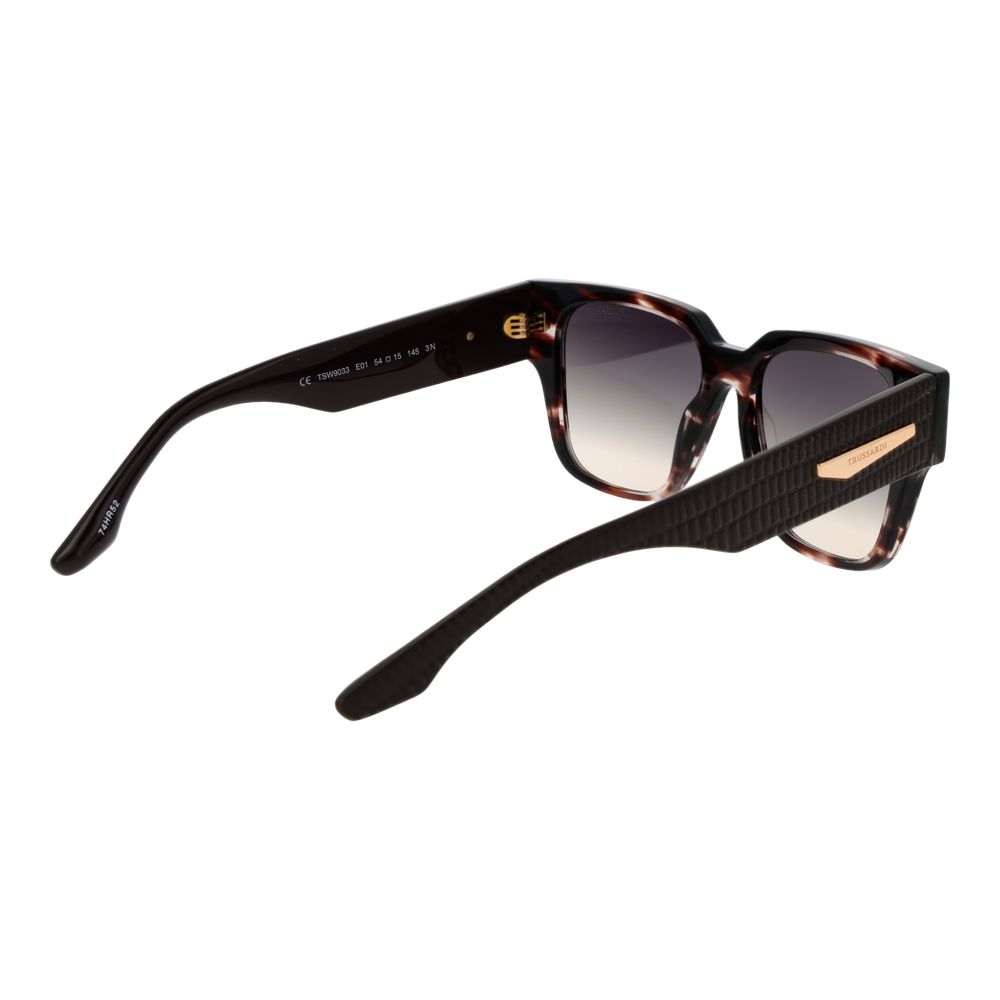 Trussardi Women’s Sunglasses – Brown Square Frame, Brown Gradient Lenses