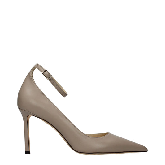 Jimmy Choo Gray Leather High Heel Pumps EU36.5/US6.5
