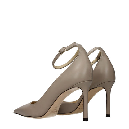 Jimmy Choo Gray Leather High Heel Pumps EU36.5/US6.5