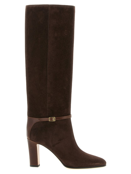Valentino Garavani Brown Calfskin Over The Knee Boots