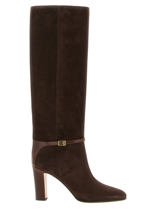 Valentino Garavani Brown Calfskin Over The Knee Boots