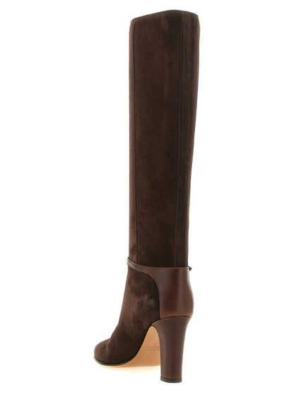 Valentino Garavani Brown Calfskin Over The Knee Boots