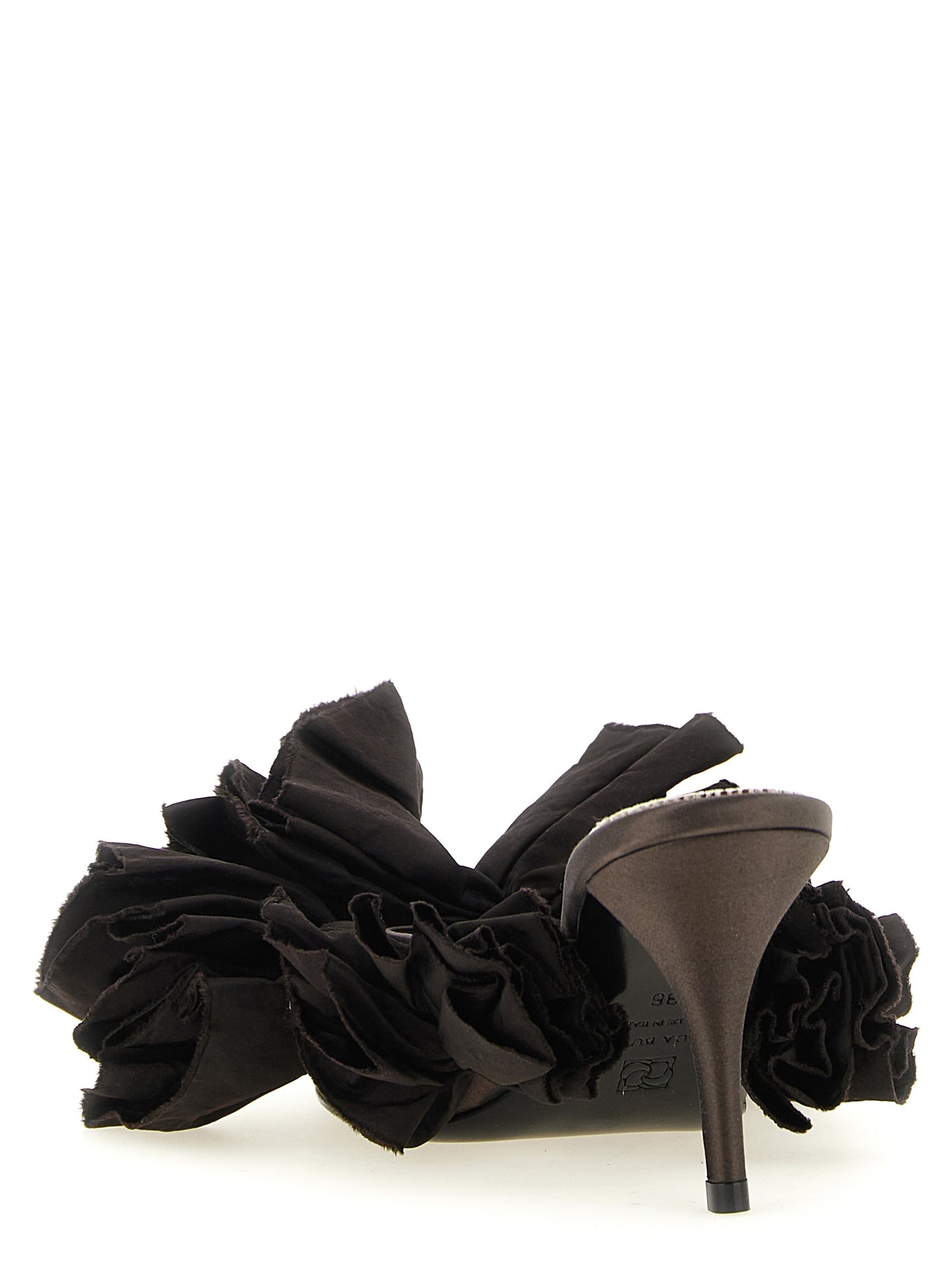 Magda Butrym Brown Stiletto Heel Mule Sandals
