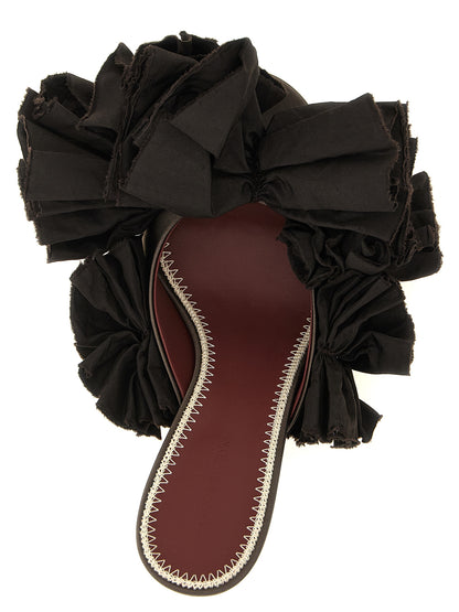 Magda Butrym Brown Stiletto Heel Mule Sandals