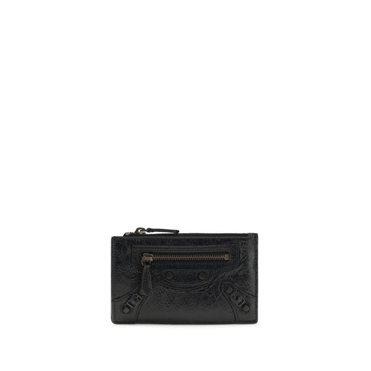 Balenciaga Black Lamb Ovis Aries Aries Wallet - Le City Long Card Holder