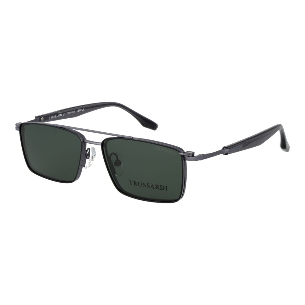 Trussardi Gray Titanium Glasses (Frames) - Gunmetal