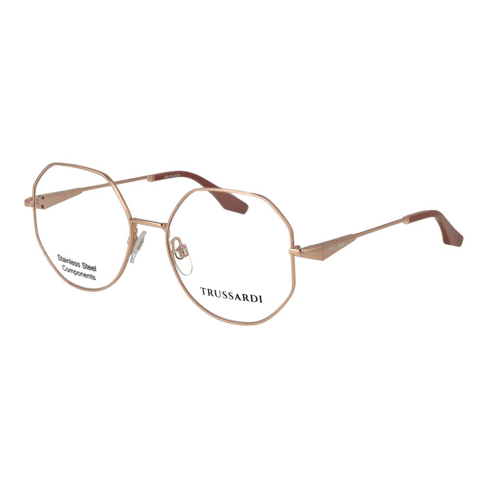 Trussardi Rose Gold Stainless Steel Glasses (Frames) for Women