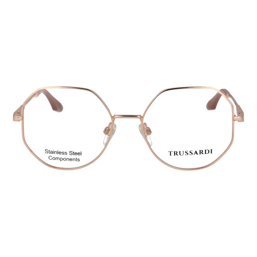 Trussardi Rose Gold Stainless Steel Glasses (Frames) for Women