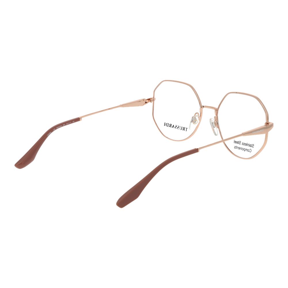 Trussardi Rose Gold Stainless Steel Glasses (Frames) for Women