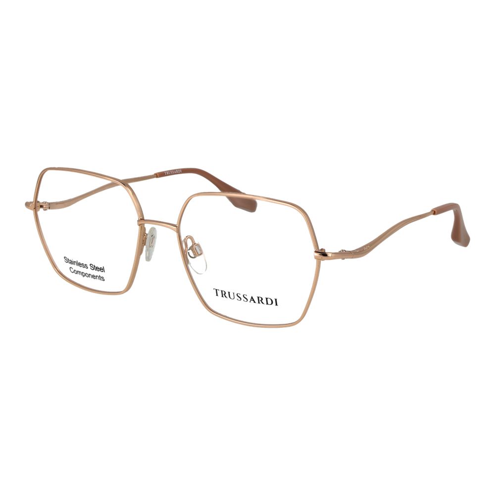 Trussardi Rose Gold Stainless Steel Glasses (Frames) for Women