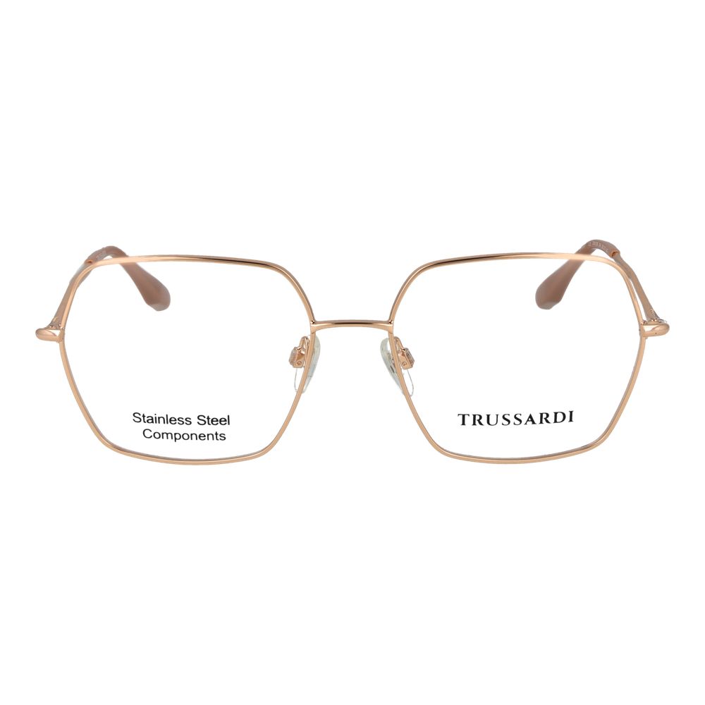 Trussardi Rose Gold Stainless Steel Glasses (Frames) for Women