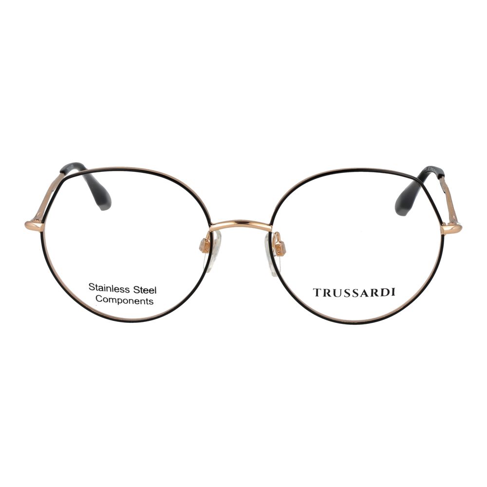 Trussardi Black Stainless Steel Glasses (Frames) for Women