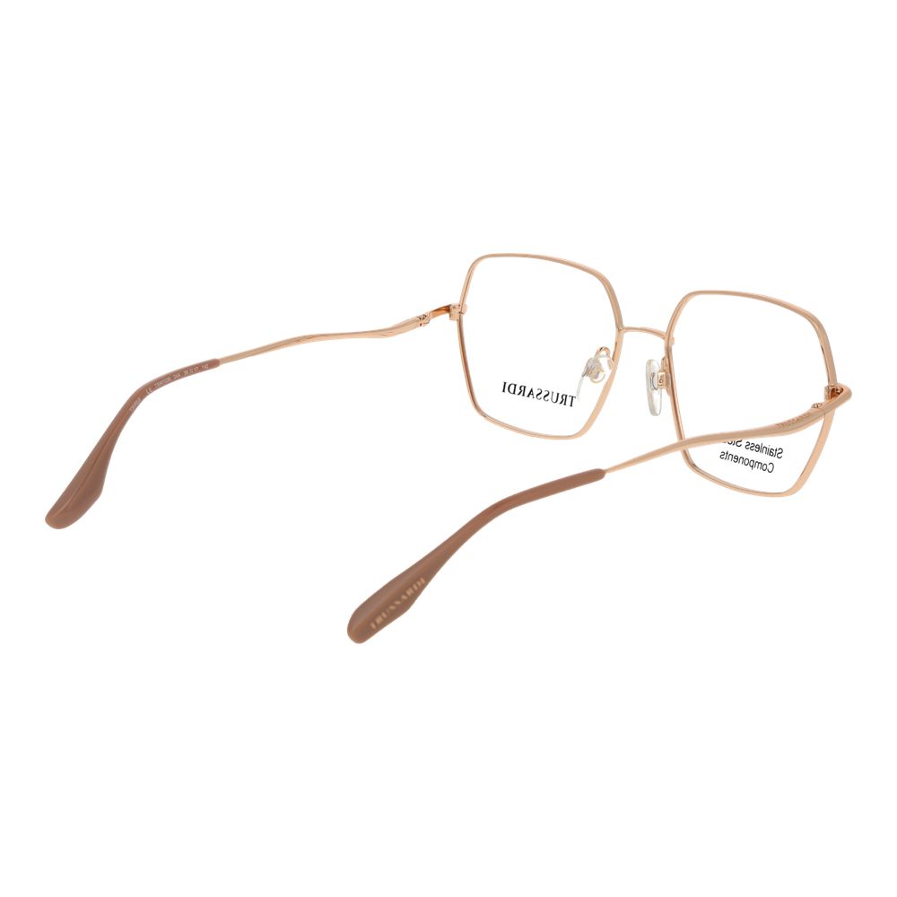 Trussardi Rose Gold Stainless Steel Glasses (Frames) for Women