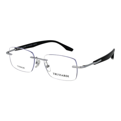 Trussardi Silver Stainless Steel Rimless Glasses (Frames) for Men