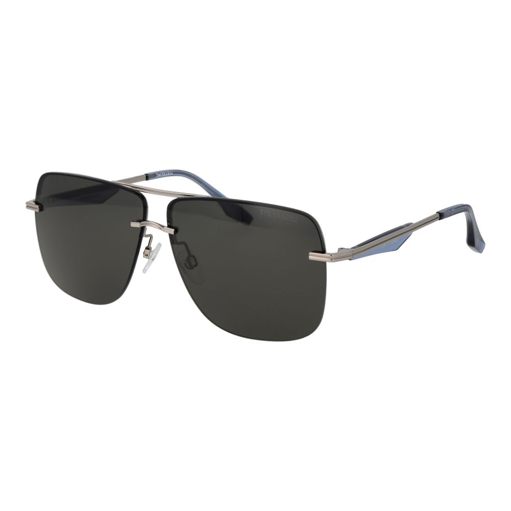 Trussardi Silver Metal Sunglasses for Men
