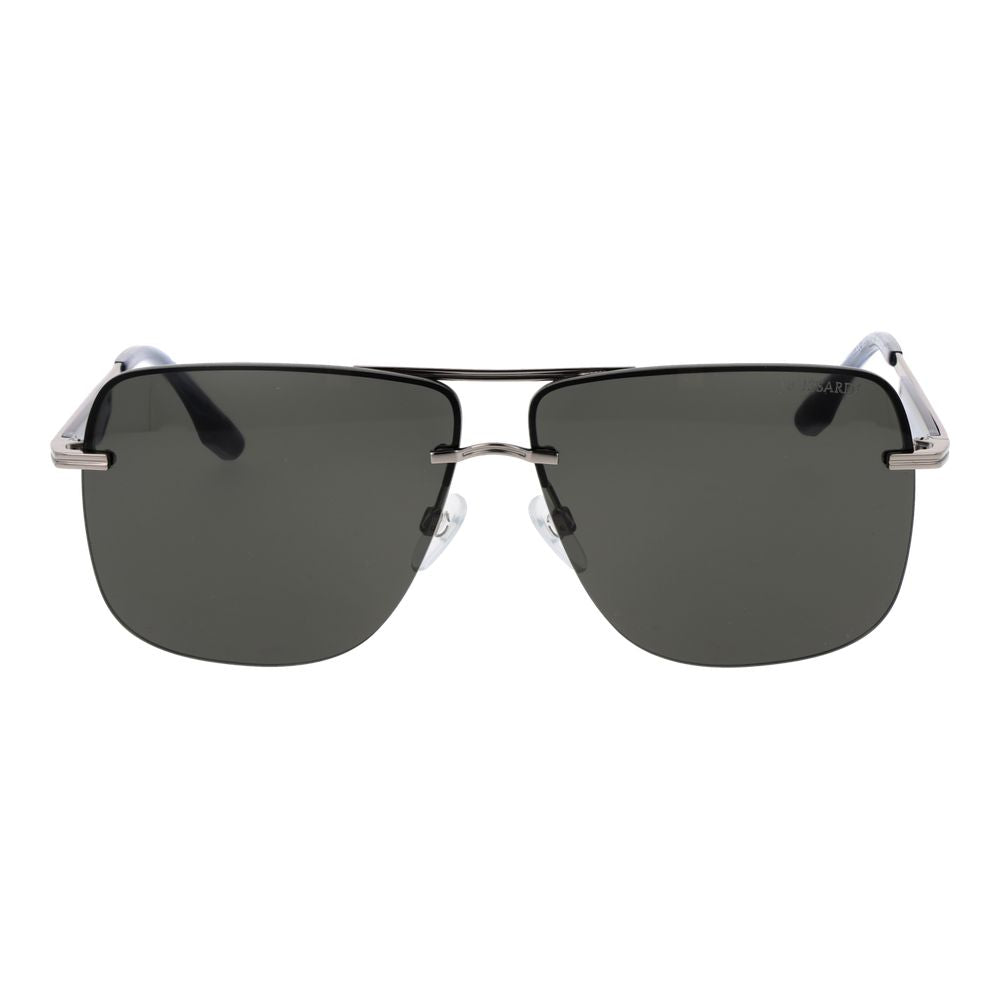 Trussardi Silver Metal Sunglasses for Men