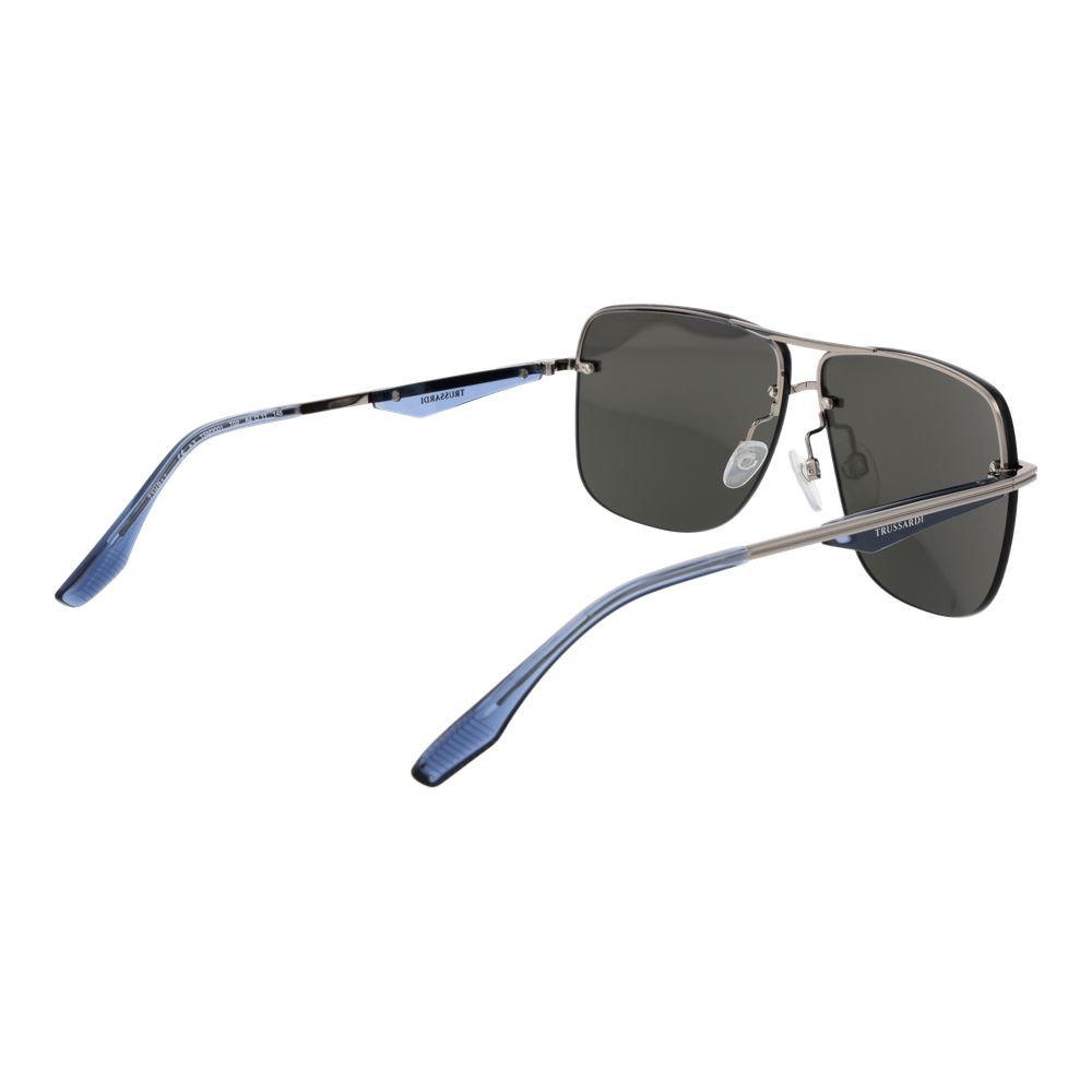 Trussardi Silver Metal Sunglasses for Men