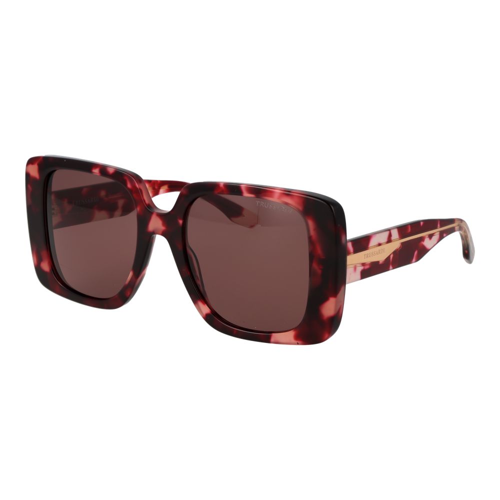 Trussardi Burgundy Acetate Sunglasses for Women