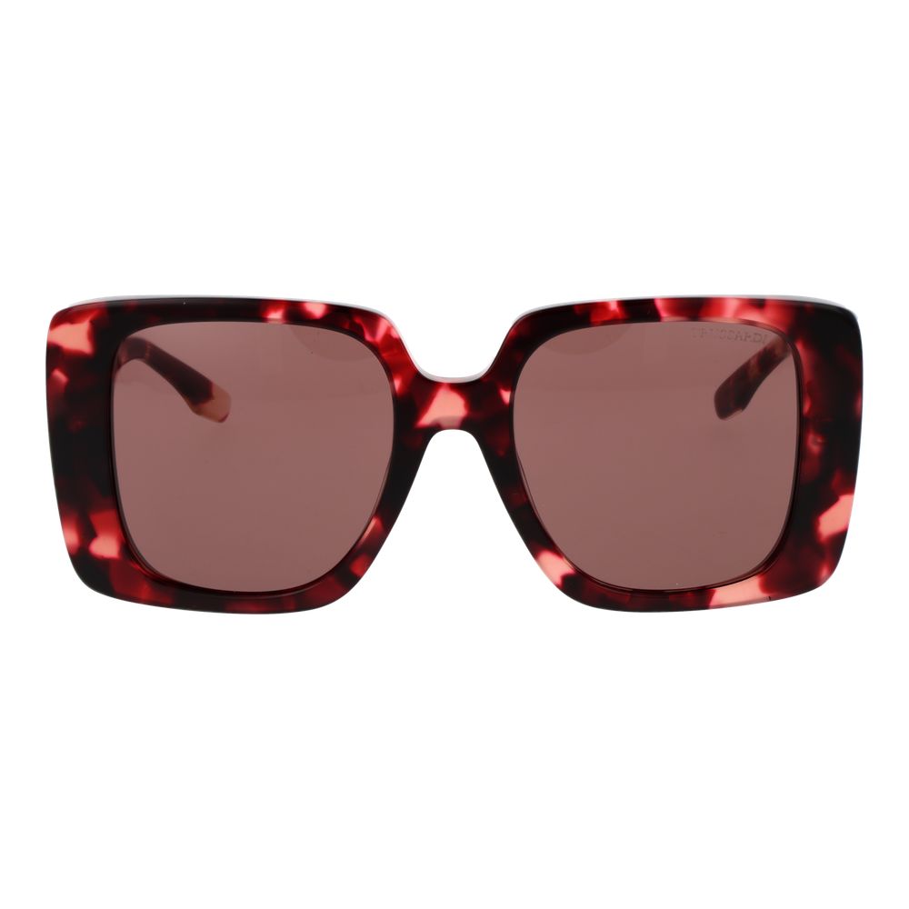 Trussardi Burgundy Acetate Sunglasses for Women