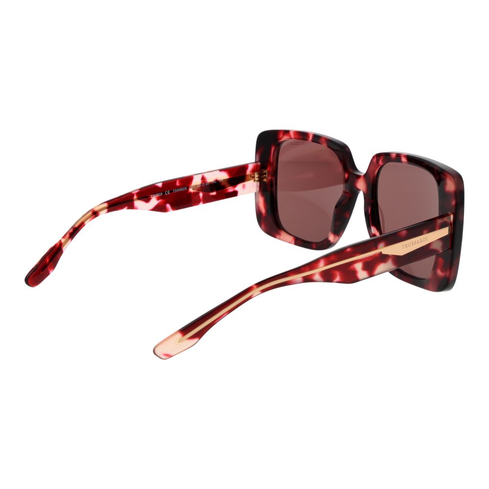 Trussardi Burgundy Acetate Sunglasses for Women