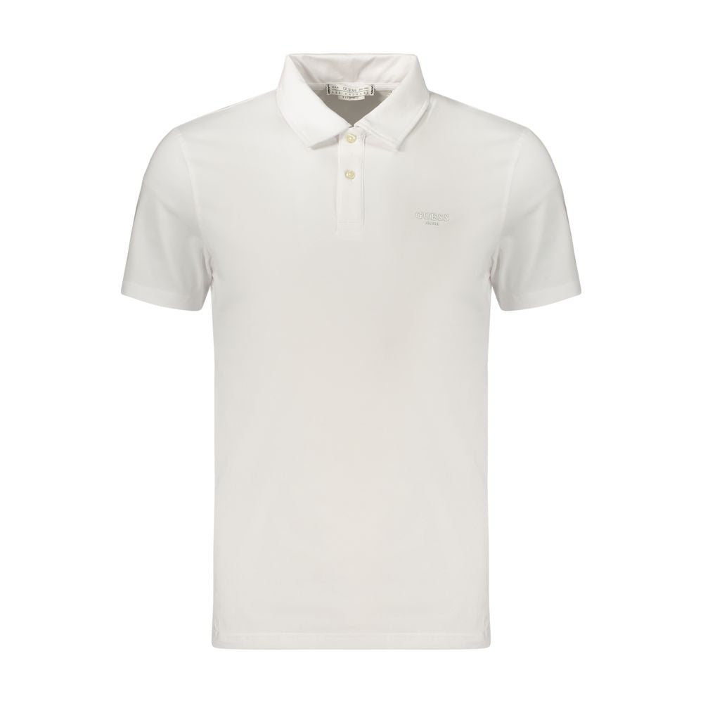 Guess Jeans Bianco Cotton Men Polo - White