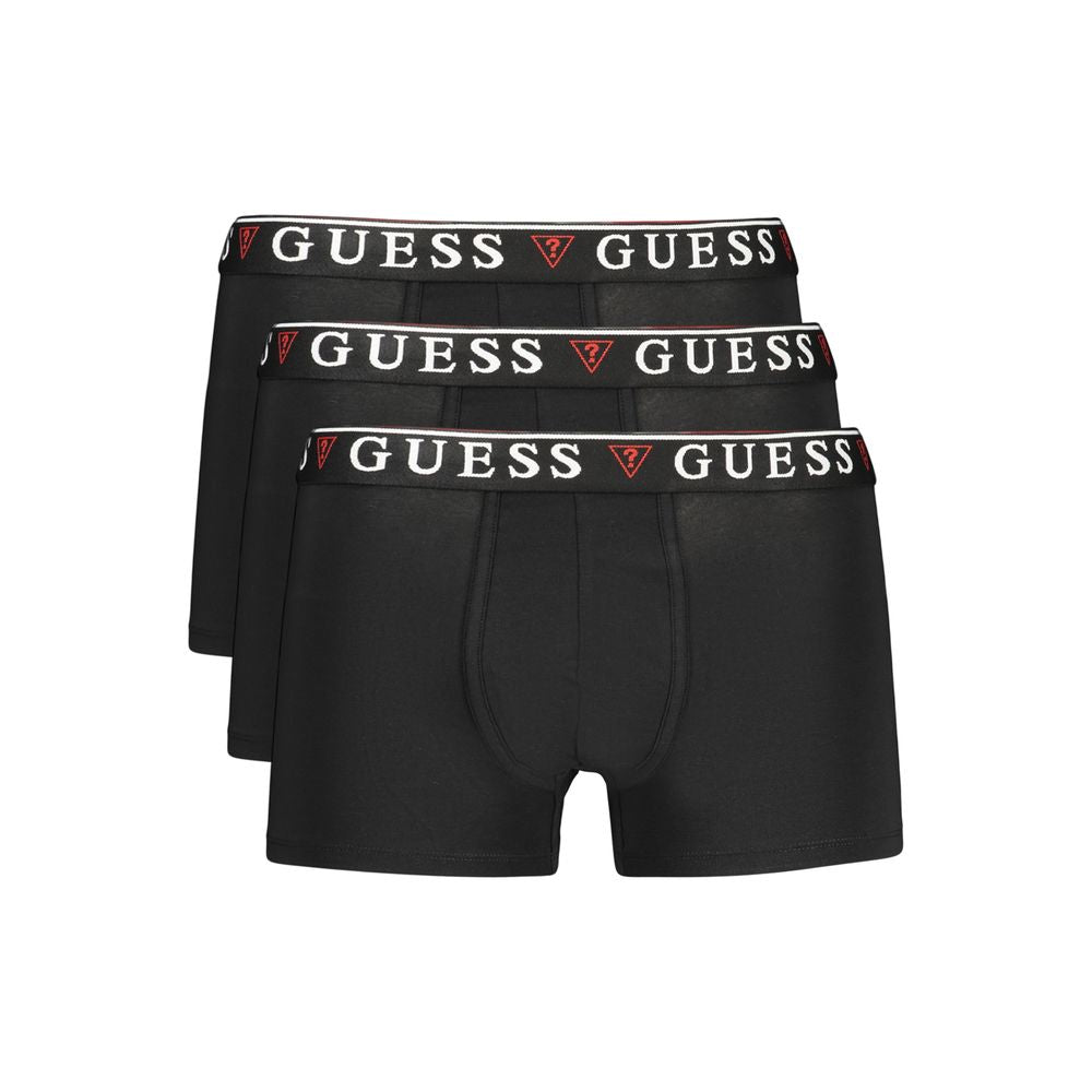 Guess Jeans Black Cotton Men Underwear Tri-Pack