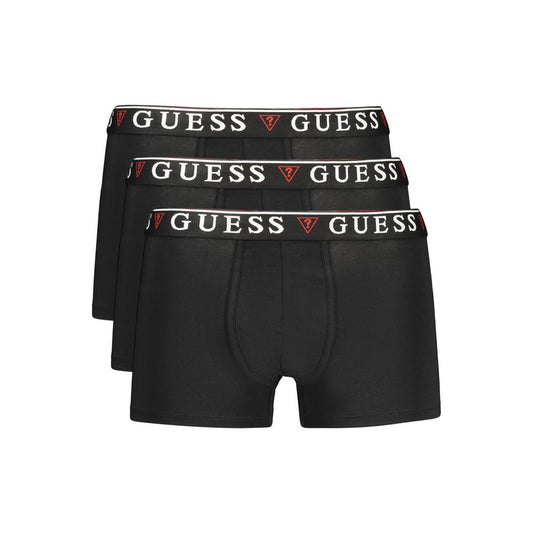 Guess Jeans Black Cotton Men Underwear Tri-Pack