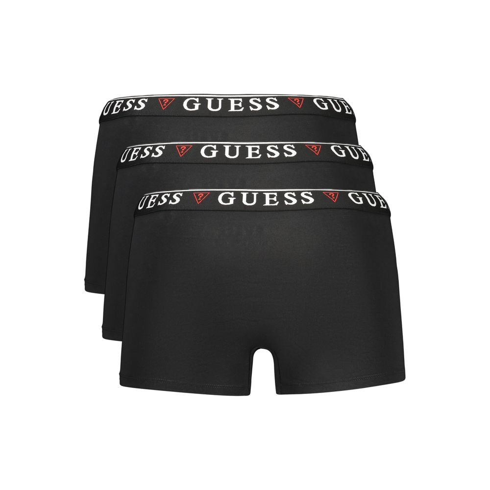 Guess Jeans Black Cotton Men Underwear Tri-Pack
