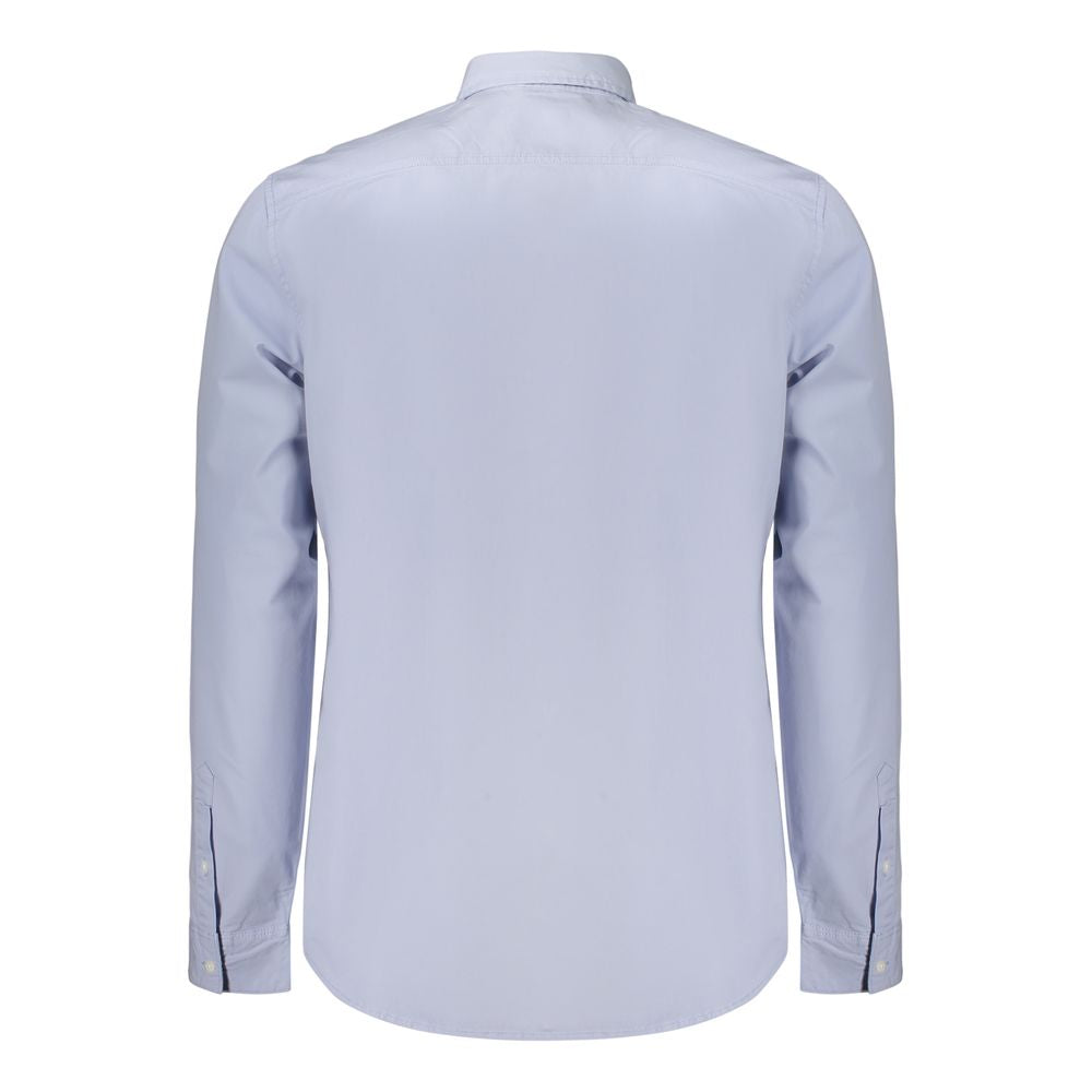 Guess Jeans Azzurro Cotton Men Shirt - Light Blue Slim-Fit
