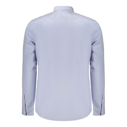 Guess Jeans Azzurro Cotton Men Shirt - Light Blue Slim-Fit