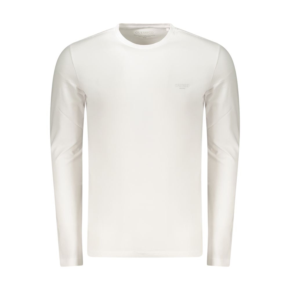 Guess Jeans White Cotton Men's Long Sleeve T-Shirt