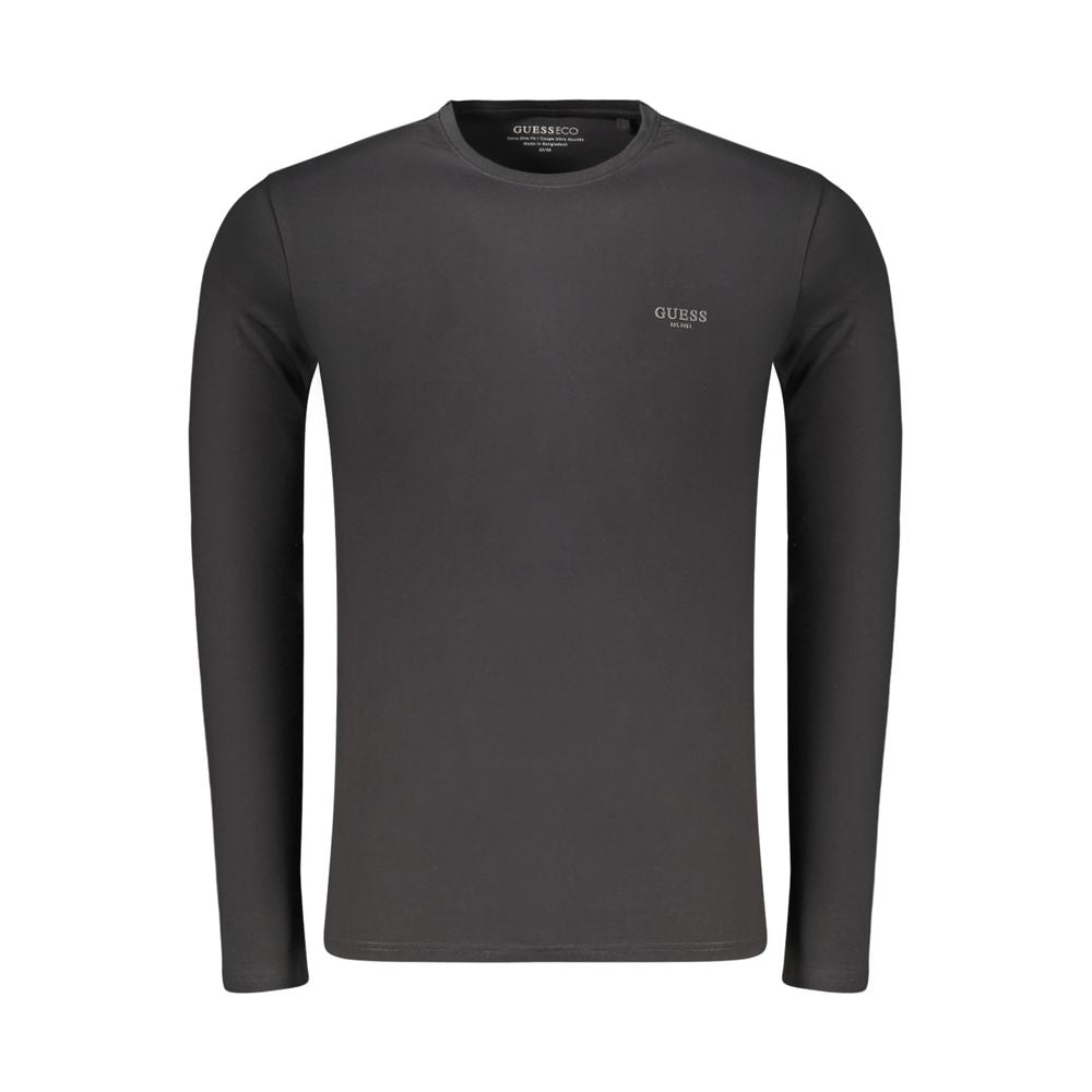 Guess Jeans Black Cotton Men's Long Sleeve T-Shirt