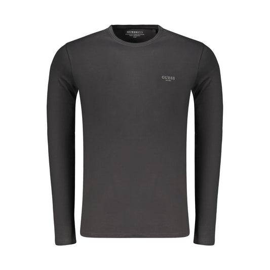 Guess Jeans Black Cotton Men's Long Sleeve T-Shirt