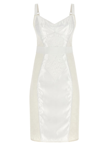 Dolce & Gabbana White Polyamide Midi Dress