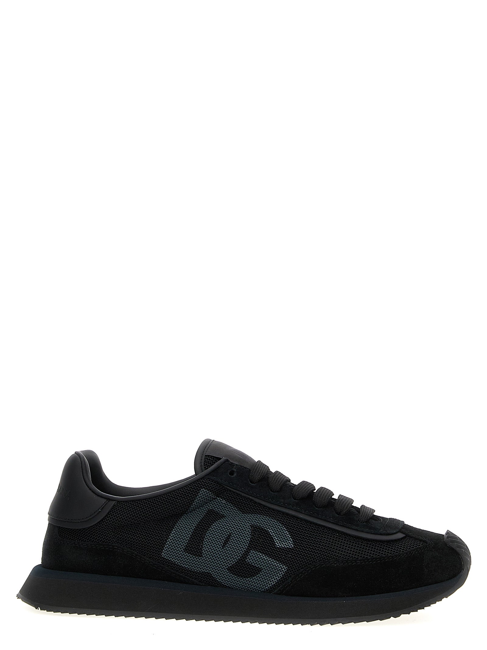 Dolce & Gabbana Black DG Cushion Calfskin Sneakers