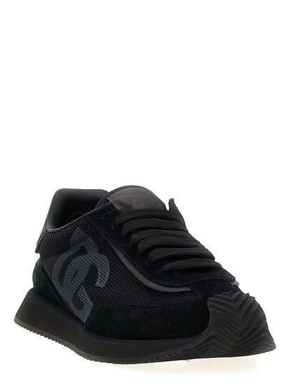 Dolce & Gabbana Black DG Cushion Calfskin Sneakers