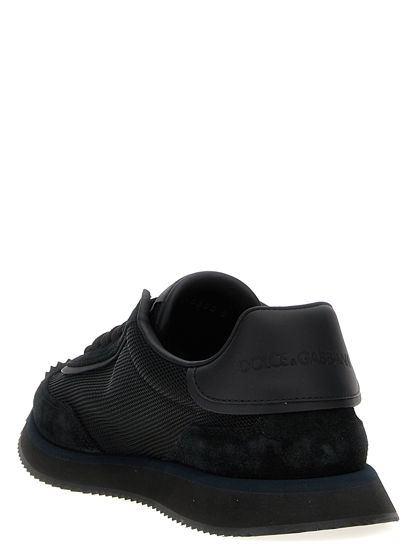 Dolce & Gabbana Black DG Cushion Calfskin Sneakers
