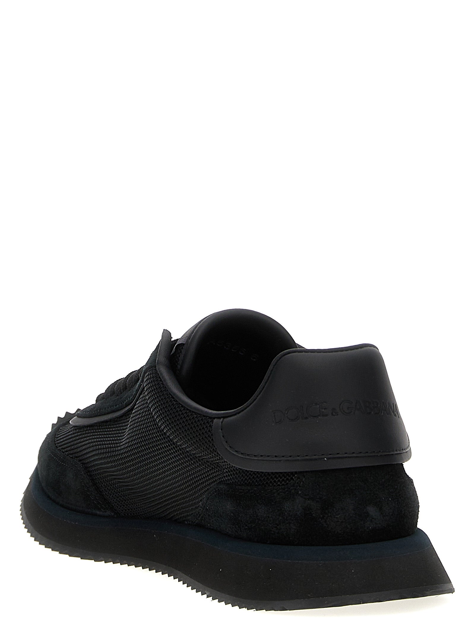 Dolce & Gabbana Black DG Cushion Calfskin Sneakers